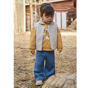 Mayoral Kışlık Kız Bebek Sweatshirt  Pantolon Set Sarı