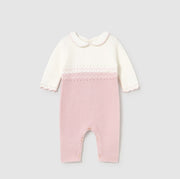 Mayoral Kışlık Kız Bebek Triko Tulum Pembe