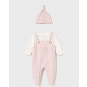 Mayoral Kışlık Kız Bebek Tulum Bere Set Pembe