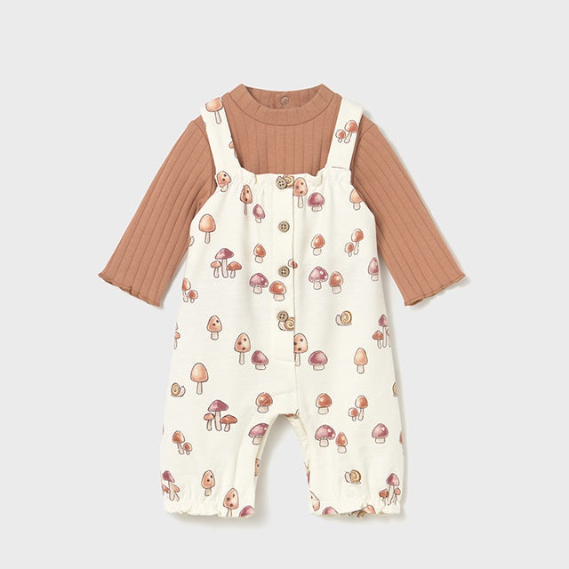 Mayoral Kışlık Kız Bebek Bluz Tulum Set Turuncu