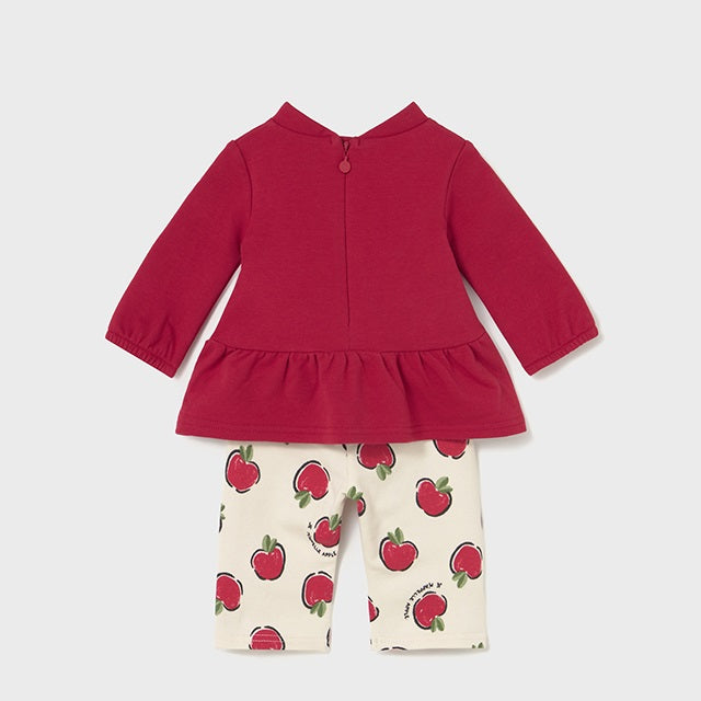 Mayoral Kışlık Kız Bebek Bluz Eşofman Set Kırmızı