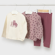 Mayoral Kışlık Kız Bebek Bluz Ceket Eşofman Set Pembe