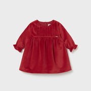 Mayoral Kışlık Kız Bebek Kadife Elbise Kırmızı