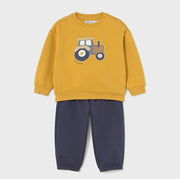 Mayoral Kışlık Erkek Bebek Sweatshirt Eşofman İkili Set Sarı