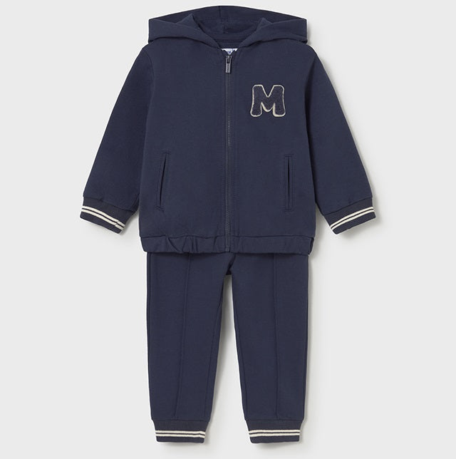 Mayoral Kışlık Erkek Bebek Ceket Eşofman İkili Set Koyu Mavi