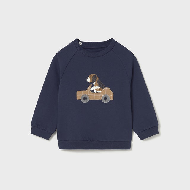 Mayoral Kışlık Erkek Bebek Sweatshirt Eşofman Üçlü Set Koyu Mavi