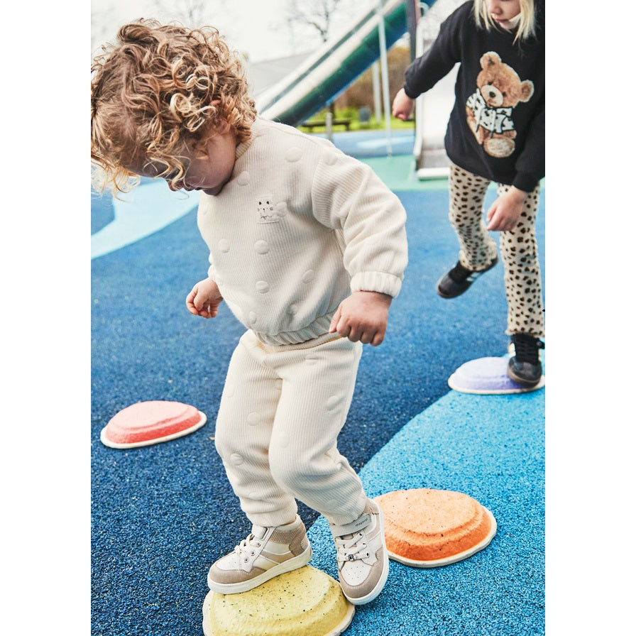 Mayoral Kışlık Kız Bebek Sweatshirt Eşofman İkili Set Bej