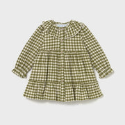 Mayoral Kışlık Kız Bebek Ekose Elbise Yeşil