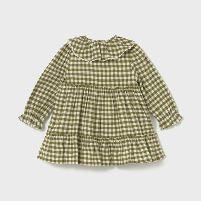 Mayoral Kışlık Kız Bebek Ekose Elbise Yeşil