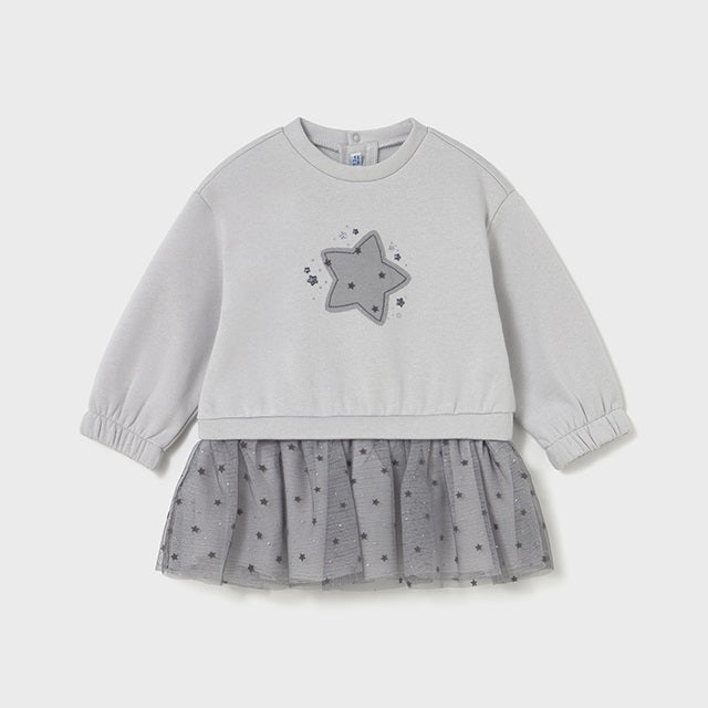 Mayoral Kışlık Kız Bebek Elbise Gri