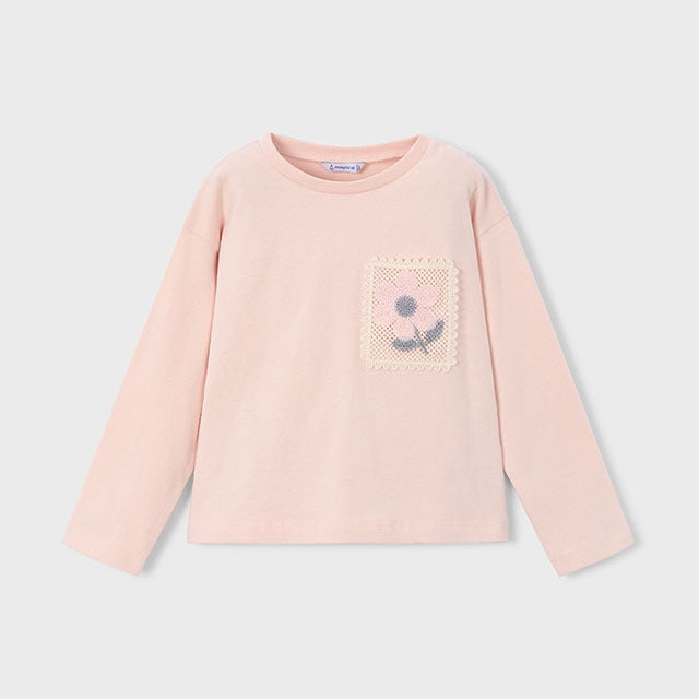 Mayoral Kışlık Kız Uzun Kol T-shirt Pembe