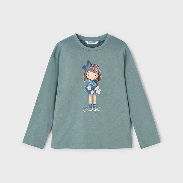 Mayoral Kışlık Kız Uzun Kol T-shirt Yeşil