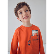 Mayoral Kışlık Erkek Uzun Kol T-shirt Turuncu