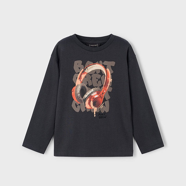 Mayoral Kışlık Erkek Uzun Kol T-shirt Siyah
