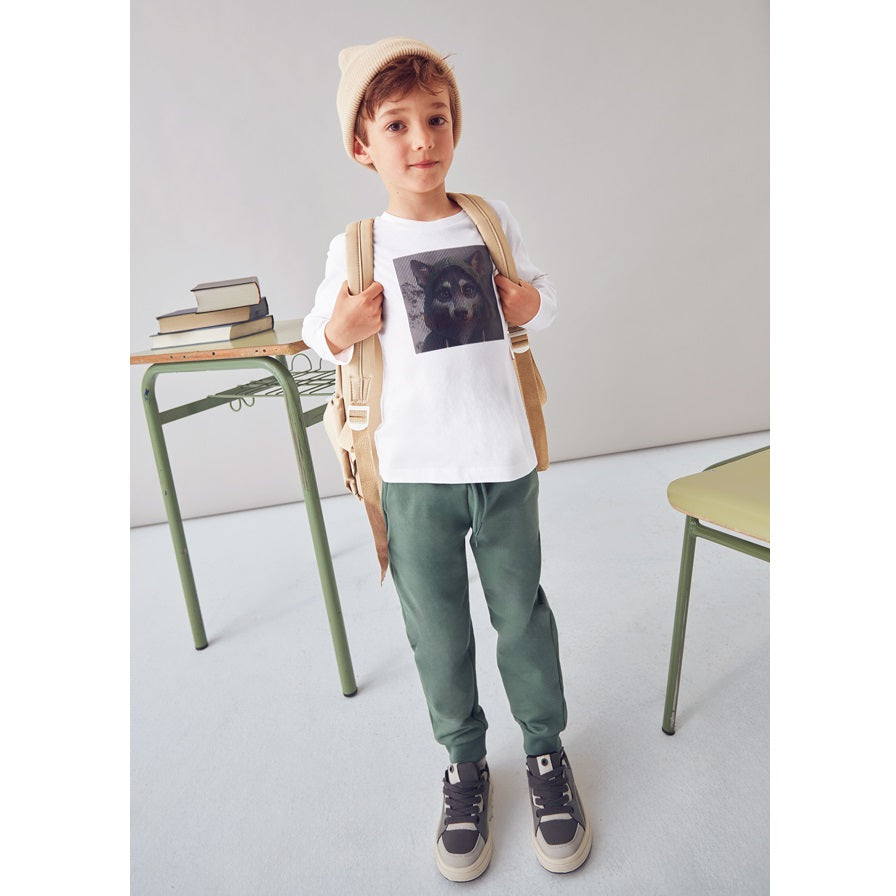 Mayoral Kışlık Erkek Uzun Kol T-shirt Ekru