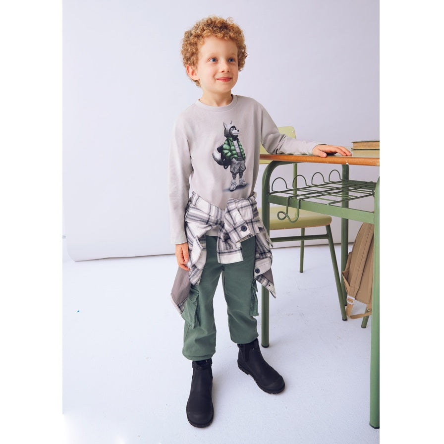 Mayoral Kışlık Erkek Uzun Kol T-shirt Gri