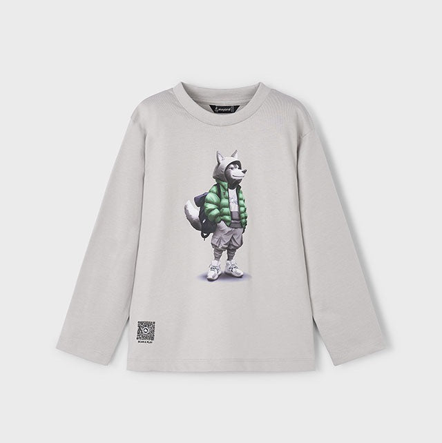 Mayoral Kışlık Erkek Uzun Kol T-shirt Gri