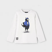 Mayoral Kışlık Erkek Uzun Kol T-shirt Ekru