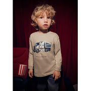 Mayoral Kışlık Erkek Uzun Kol T-shirt Bej
