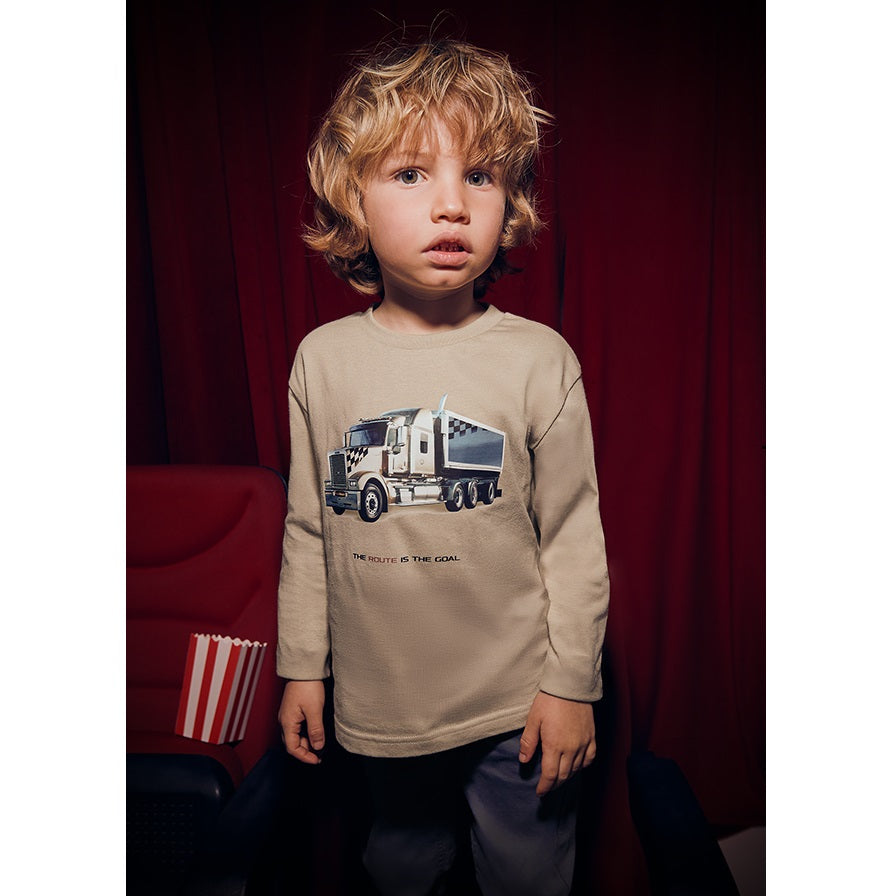 Mayoral Kışlık Erkek Uzun Kol T-shirt Bej