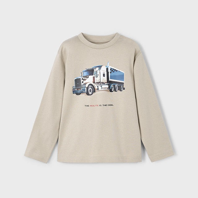 Mayoral Kışlık Erkek Uzun Kol T-shirt Bej