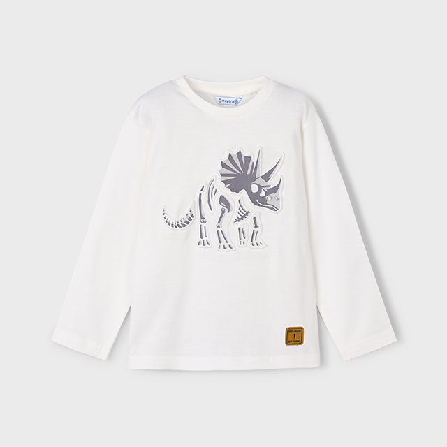 Mayoral Kışlık Erkek Uzun Kol T-shirt Ekru