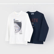 Mayoral Kışlık Erkek Uzun Kol T-shirt İkili Set Ekru