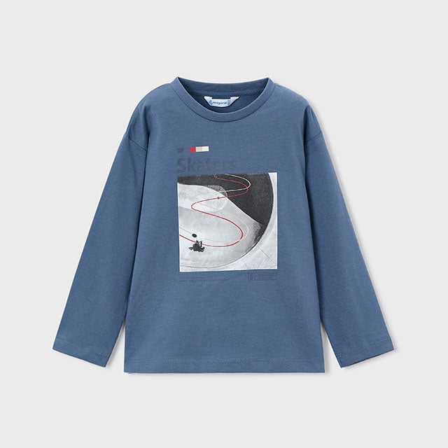 Mayoral Kışlık Erkek Uzun Kol T-shirt İkili Set Mavi