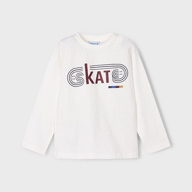 Mayoral Kışlık Erkek Uzun Kol T-shirt Ekru