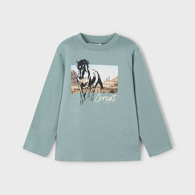 Mayoral Kışlık Erkek Uzun Kol T-shirt Mavi