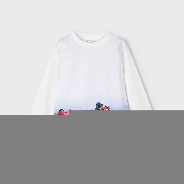 Mayoral Kışlık Erkek Uzun Kol T-shirt Ekru