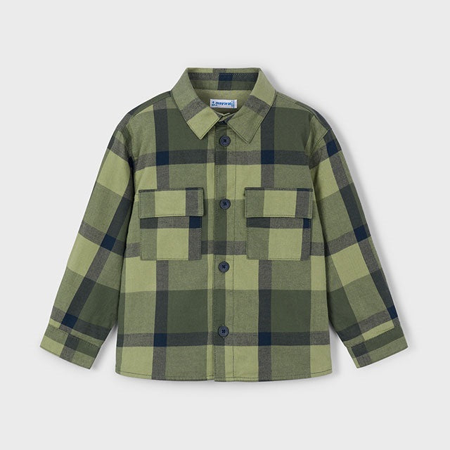 Mayoral Kışlık Erkek Ekose Uzun Kol Gömlek Yeşil