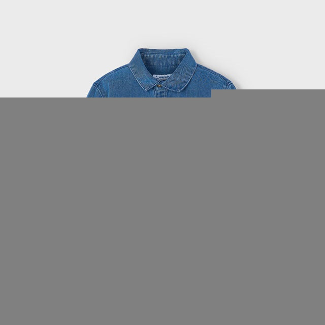 Mayoral Kışlık Erkek Denim Uzun Kol Gömlek Mavi