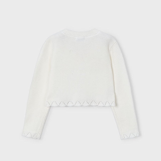 Mayoral Kışlık Kız Örme Hırka Ceket Ekru