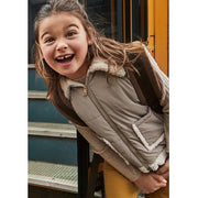 Mayoral Kışlık Kız Kürklü Anorak Yelek Bej