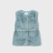 Mayoral Kışlık Kız Kürklü Kemerli Yelek Yeşil