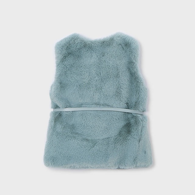 Mayoral Kışlık Kız Kürklü Kemerli Yelek Yeşil