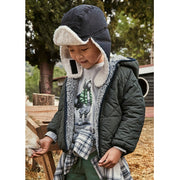 Mayoral Kışlık Erkek Kapşonlu Kürklü Anorak Mont Siyah