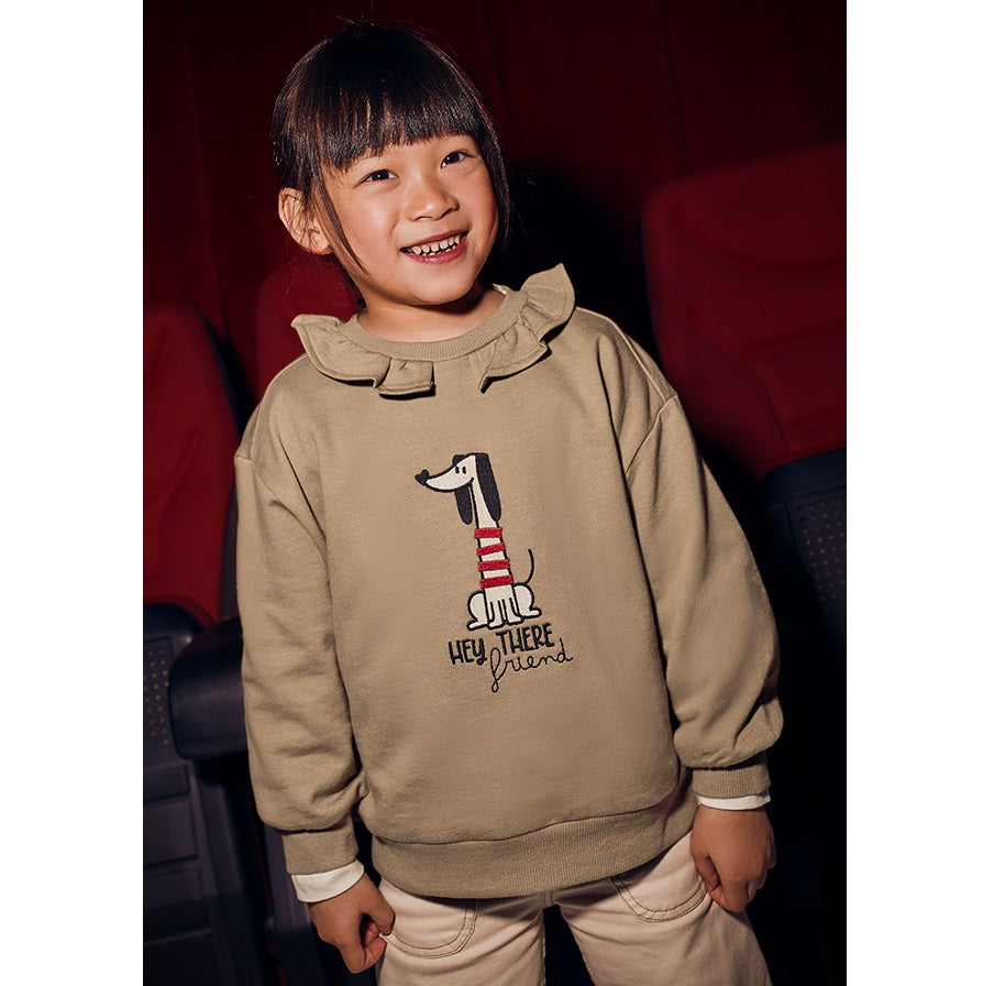 Mayoral Kışlık Kız Uzun Kol Sweatshirt Kahverengi