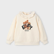Mayoral Kışlık Kız Uzun Kol Sweatshirt Ekru