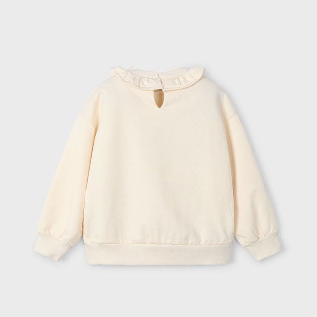 Mayoral Kışlık Kız Uzun Kol Sweatshirt Ekru