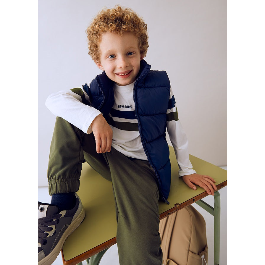 Mayoral Kışlık Erkek Anorak Yelek Sweatshirt Eşofman Set Lacivert