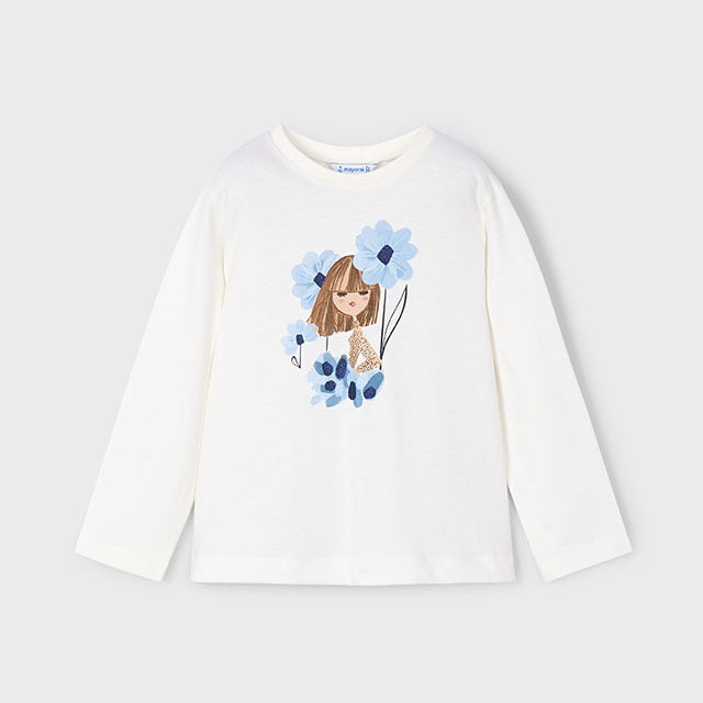 Mayoral Kışlık Kız Uzun Kol T-shirt Tayt Üçlü Set Lacivert