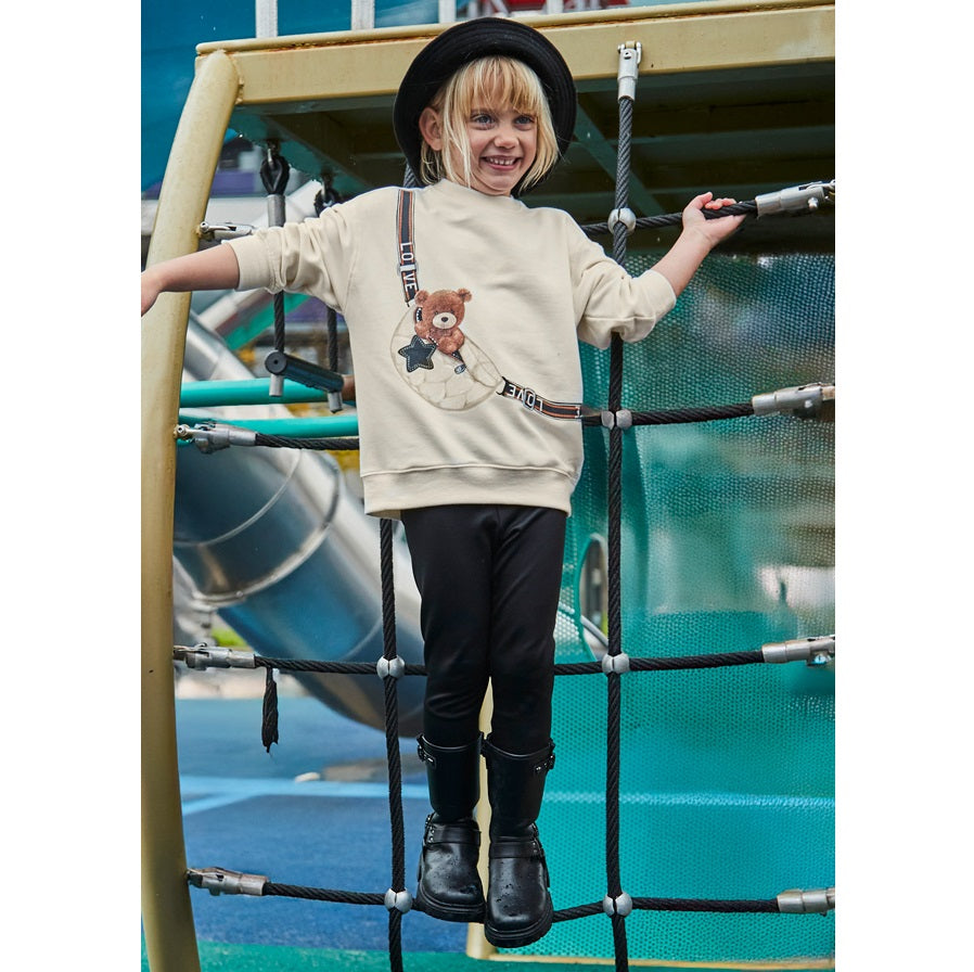 Mayoral Kışlık Kız Sweatshirt Tayt Set Siyah