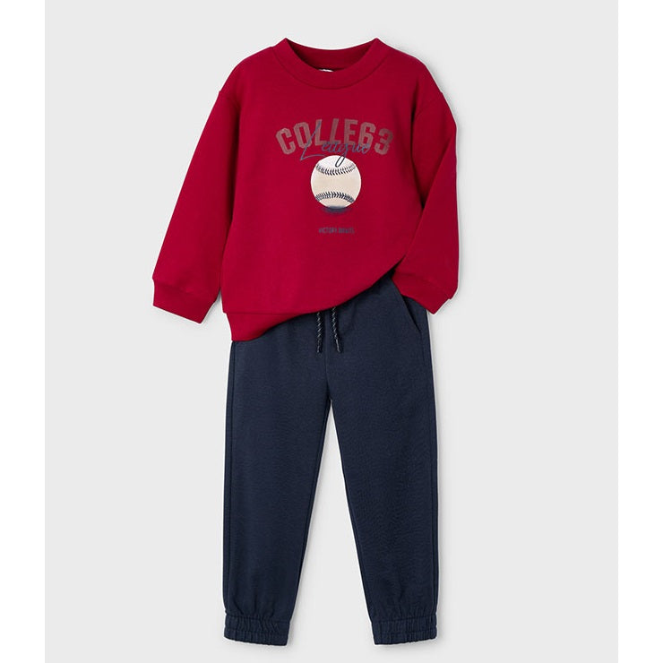 Mayoral Kışlık Erkek Sweatshirt Eşofman Set Kırmızı