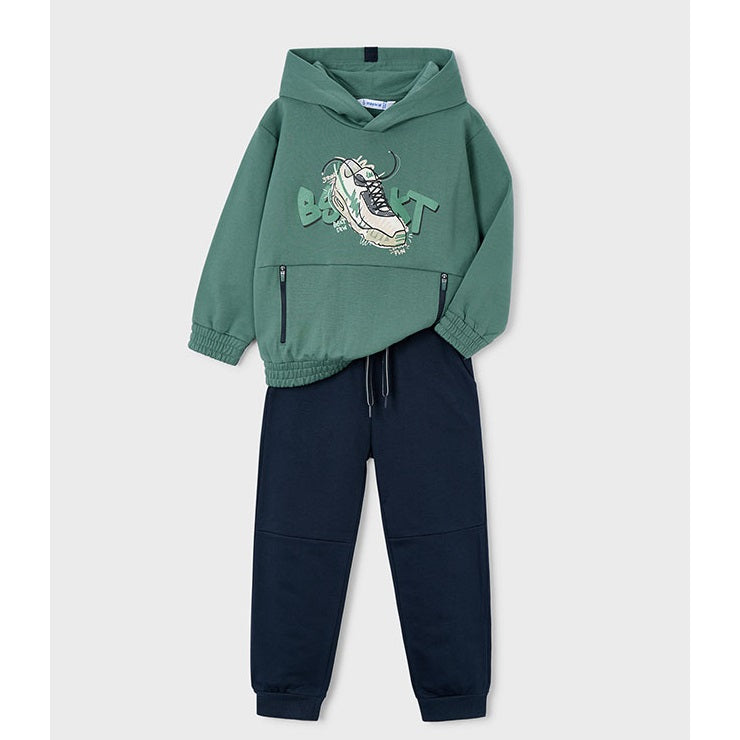 Mayoral Kışlık Erkek Sweatshirt Eşofman Set Yeşil