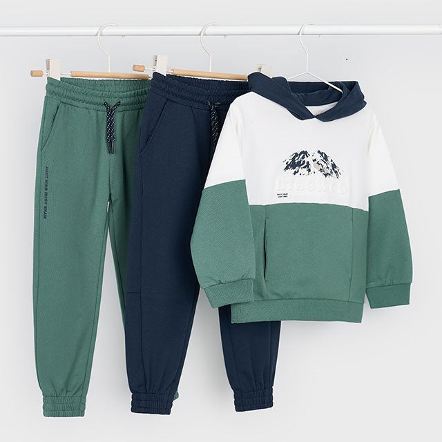 Mayoral Kışlık Erkek Sweatshirt Eşofman Üçlü Set Yeşil