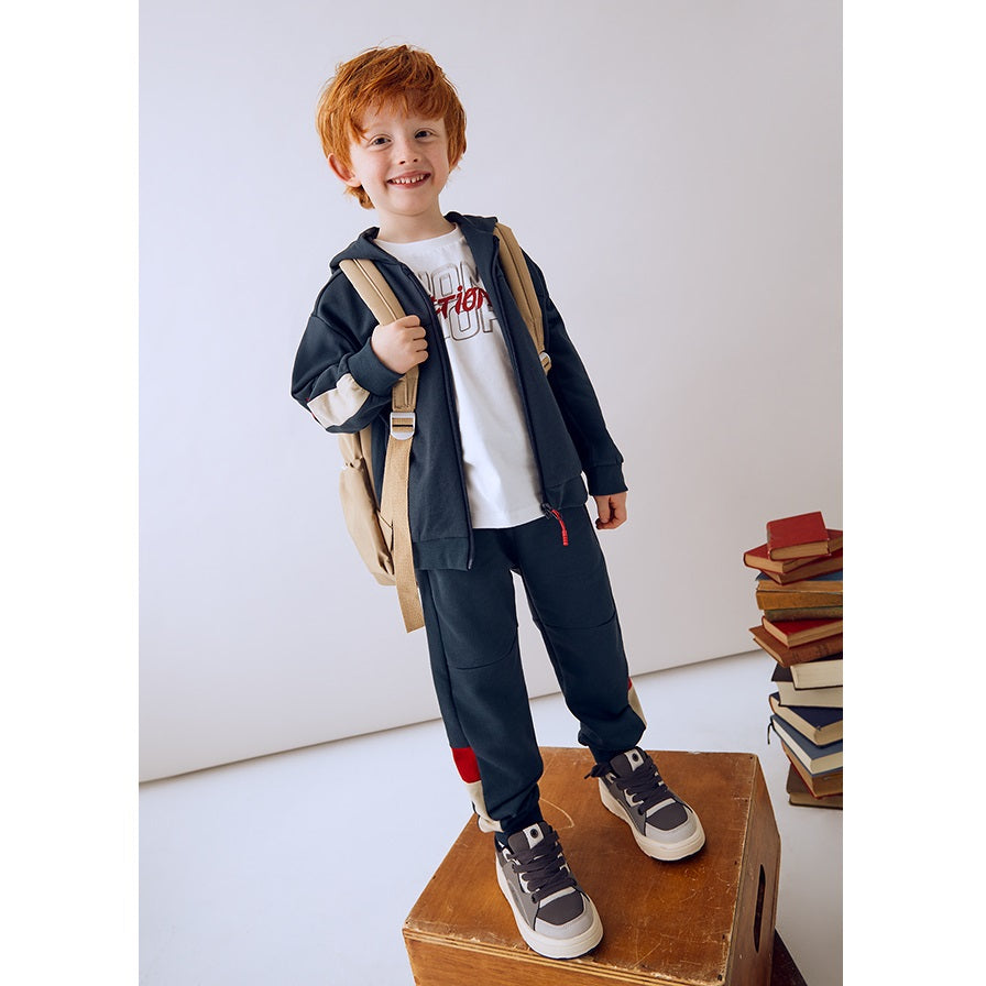 Mayoral Kışlık Erkek Kapşonlu Ceket Eşofman Üçlü Set Lacivert