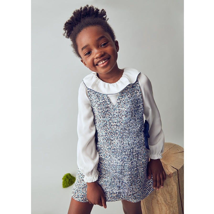 Mayoral Kışlık Kız Bluz Elbise Set Lacivert