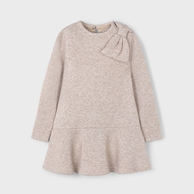 Mayoral Kışlık Kız Örme Elbise Bej